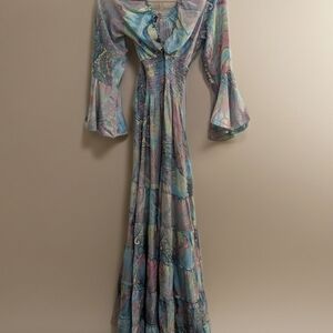 Elegant Multicolor Maxi Dress